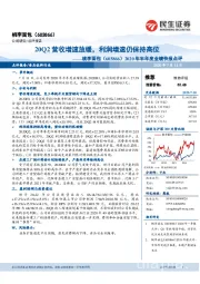 2020年半年度业绩快报点评：20Q2营收增速放缓，利润增速仍保持高位