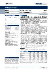 2020年半年报业绩预告点评:业绩超预期,向一站式供应商迈进