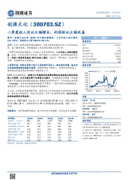 二季度收入同比大幅增长，利润环比大幅改善