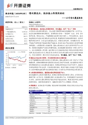 公司首次覆盖报告：喷吹煤龙头，低估值山西国改标的