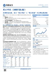 定增资金充裕,助力“药石研发”+“药石制造”双品牌发展战略
