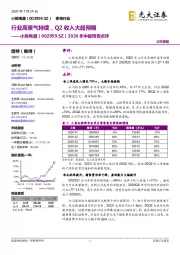 2020年中报预告点评：行业高景气持续，Q2收入大超预期