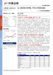 公司信息更新报告：Q2业绩再超市场预期，预计全年维持高增速