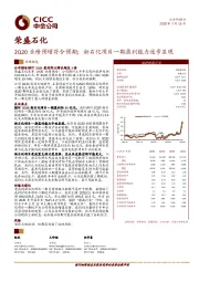2Q20业绩预增符合预期；浙石化项目一期盈利能力逐步显现