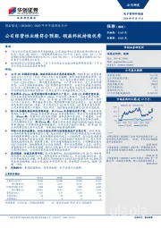 2020年半年报预告点评：公司经营性业绩符合预期，领益科技持续优秀