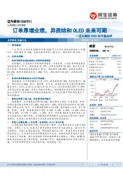 迈为股份2020年中报点评:订单厚增业绩,异质结和OLED未来可期