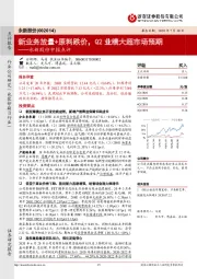 永新股份中报点评：新业务放量+原料跌价，Q2业绩大超市场预期