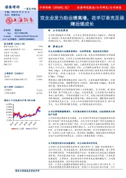 双主业发力助业绩高增，在手订单充足保障后续成长