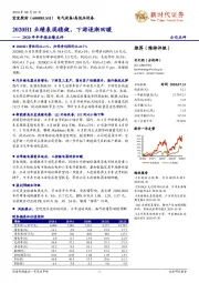 2020年半年报业绩点评：2020H1业绩表现稳健，下游逐渐回暖