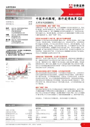 中报净利微增，海外疫情拖累Q2