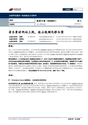 音乐素材网站上线,抢占视频化桥头堡