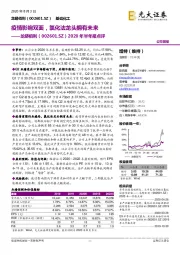 2020年半年报点评：疫情影响双面，氯化法龙头拥有未来