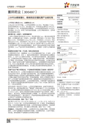 上半年业绩高增长,继续推进定增拓展产业链布局