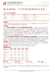 Q2再超预期,下半年将继续保持高出货量