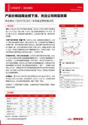 半年度业绩快报点评:产品价格回落业绩下滑,关注公司转型发展