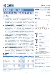 中报业绩符合预期，下半年有望量价齐升