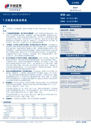 重大事项点评：7月销量延续高增速