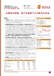 2020年半年报点评：业绩符合预期，国产化趋势下公司将充分受益