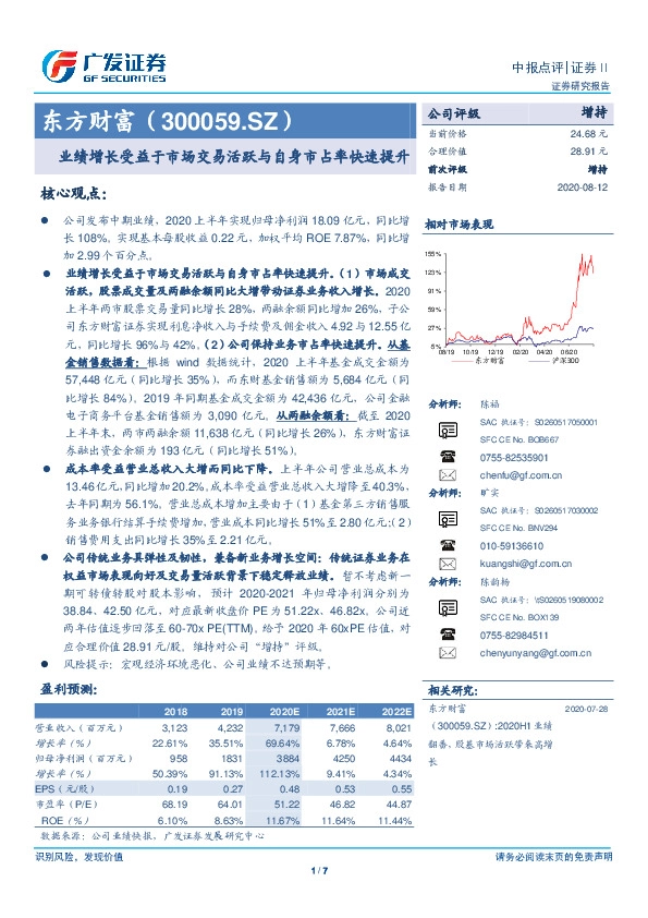 业绩增长受益于市场交易活跃与自身市占率快速提升