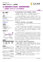 2020年中报点评：Q2业绩恢复快于行业总体，期待持续良性增长