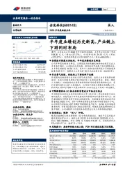 2020半年度财报点评:半年度业绩创历史新高,产业链上下游同时布局