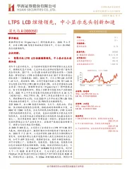LTPS LCD继续领先,中小显示龙头创新加速