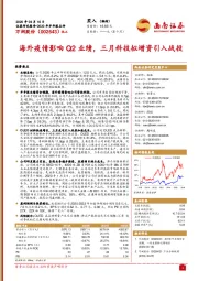 2020年半年报点评：海外疫情影响Q2业绩，三月科技拟增资引入战投