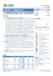 小包装酵母提价推动高毛利率，Q2业绩超预期