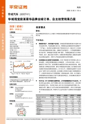 华域视觉获某豪华品牌全球订单、自主经营效果凸显