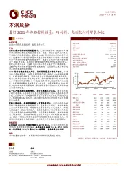 看好2021年沸石材料放量，PI材料、光刻胶材料增长加快