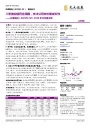 2020年半年报点评:二季度业绩符合预期,关注公司中长期成长性