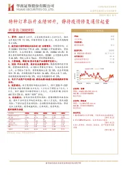 特种订单拉升业绩回升，静待疫情修复通信起量