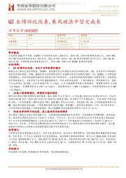 Q2业绩环比改善，乘风破浪中坚定成长
