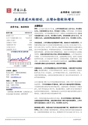 品类渠道双轮驱动，业绩如期较快增长