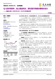 2020年中报点评：Q2逐步恢复中、线上增速突出，稳扎稳打构建长期增长动力