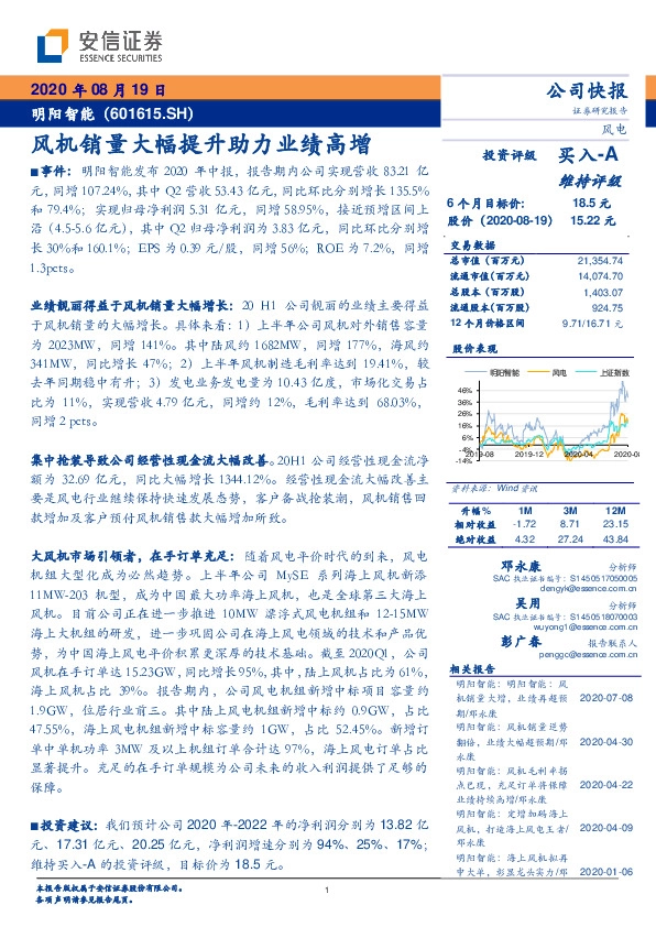风机销量大幅提升助力业绩高增