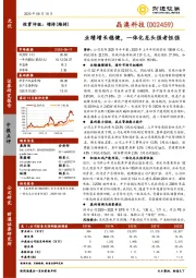 业绩增长稳健，一体化龙头强者恒强