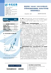 2020年中报点评:归母净利润保持高增速,未来电子材料板块有望持续发力