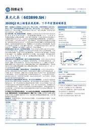 2020Q2线上销售表现亮眼，下半年有望持续修复