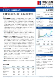 疫情影响逐渐消弭，教育、医疗业务高速增长