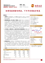 经营受疫情影响明显,下半年有望逐步恢复