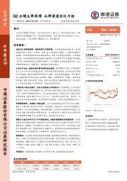 半年报点评：Q2业绩反弹高增 品牌渠道优化升级