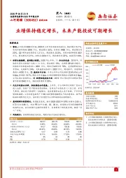 业绩保持稳定增长，未来产能投放可期增长