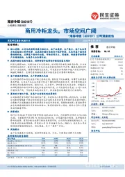公司深度报告:商用冷柜龙头,市场空间广阔