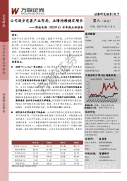 半年报点评报告：公司逐步完善产业布局，业绩持续稳定增长