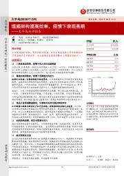 太平鸟点评报告：理顺架构提高效率，疫情下表现亮眼