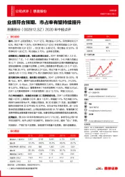 2020年中报点评：业绩符合预期，市占率有望持续提升