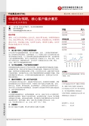 公司点评报告：中报符合预期，核心客户稳步复苏