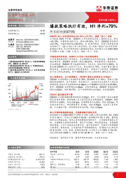 爆款策略执行有效，H1净利+79%