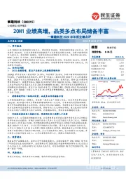 掌趣科技2020半年报业绩点评:20H1业绩高增,品类多点布局储备丰富